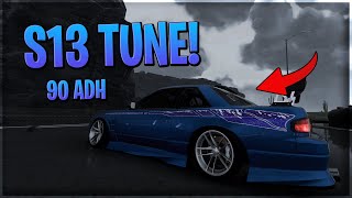 THE BEST 90 ADH WELLINGTON S20 AKA SILVIA S13 ULTIMATE DRIFT SETUP CarX Drift Racing Online [upl. by Hildegaard]