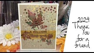 Another Autumn 🍁Mixed Media Thank You Card for a Friend Yes [upl. by Yv]