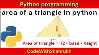 area of triangle in python [upl. by Bonar]