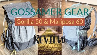 The Best Backpacking Backpack Series  Part 4  Gossamer Gear Mariposa 60 and Gorilla 50 Review [upl. by Amoreta881]