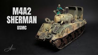 M4A2 Sherman USMC  Italeri 135  Full build [upl. by Han]