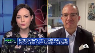 Moderna CEO Bancel Future Covid vaccine booster will likely target omicron variant [upl. by Perretta]