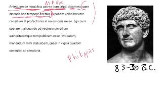 LatinPerDiem Latin Lessons Cicero In Marcum Antonium 1 [upl. by Wall40]