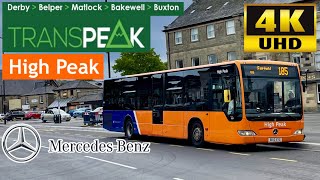 High Peak Buses TransPeak Derby to Buxton via Belper Ambergate Matlock MercedesBenz Citaro O530 [upl. by Oilegor]