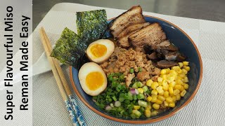 Super Flavourful Miso Ramen Made Easy [upl. by Jos]