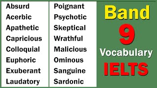 100 ADVANCED WORDS you need to know for IELTS  BAND 9 VOCABULARY FOR IELTS [upl. by Legnaros115]