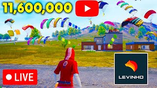 🔴Levinho 11600000 SUBSCRIBERS PUBG MOBILE🔴 [upl. by Kentiggerma]