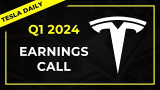 Live Tesla Q1 Earnings Call 2024 TSLA [upl. by Murphy]