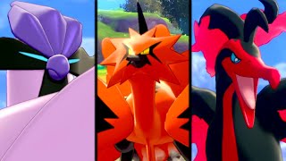 Pokemon Sword amp Shield  Galarian Articuno Zapdos amp Moltres Catches  Location Crown Tundra [upl. by Oos348]