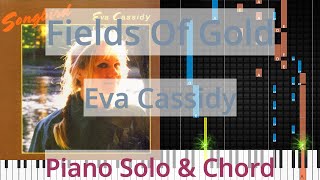 🎹Fields Of Gold Solo amp Chord Eva Cassidy Synthesia Piano [upl. by Naus]