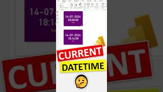 How to Add Date and Time in Power BI Dashboard  shorts [upl. by Liamsi]