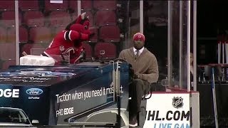 Shaq drives the Zamboni in Newark [upl. by Idnod]