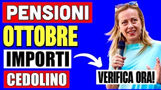 PENSIONI OTTOBRE IN ARRIVO 👉 IMPORTI E CEDOLINO ANTEPRIMA VERIFICA SUBITO 💻 [upl. by Sadnalor814]