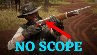 How To Have NO SCOPE On The CARCANO RIFLE • Very Easy And Fast Method • Red Dead Redemption 2 [upl. by Sinnod]