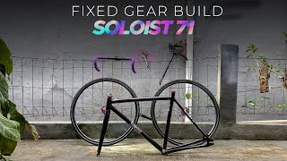 FIXED GEAR BUILD  RAKIT SEPEDA FIXIE FINAL SETUP SOLOIST 71 GW [upl. by Reichel]