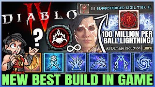 Diablo 4  New Best TRILLION DAMAGE Easy Abattoir Sorcerer Build  Blood Glyph Ball Lightning Guide [upl. by Anauqahc]