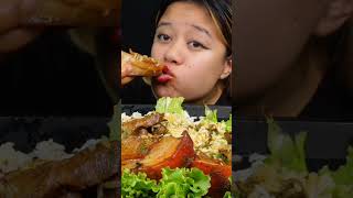 Juicy amp Spicy 🥵 Pork Belly 😋mukbang eatshow asmr pork porkbelly [upl. by Yanehc]