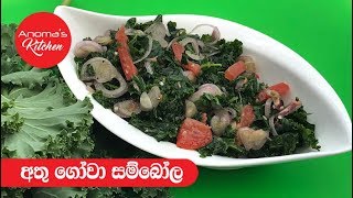 අතු ගෝවා සම්බෝල  Episode  476  Kale salad [upl. by Dnalevelc]