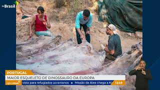 Fóssil de maior dinossauro da Europa é encontrado em Portugal [upl. by Drageruaeb684]