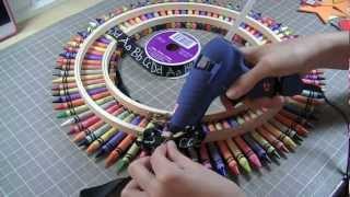 Crayon Wreath and Tutorial [upl. by Nahsed]