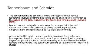 Tannenbaum and Schmidt LEADERSHIP TSCPDA [upl. by Murry184]