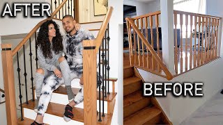 Amazing Staircase MakeoverUpdating After 30 Years  HOME DECOR  ARIBA PERVAIZ [upl. by Banyaz]