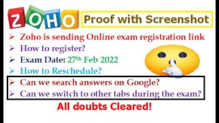 🔥Big Update Zoho is sending online exam registration mail  Exam Date  Cheating Tips for Exam😂😂😂 [upl. by Scibert]