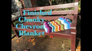 Ophelia Talks about Finishing a Chunky Chevron Blanket [upl. by Darda]