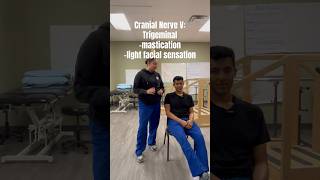 How to Test Cranial Nerve V Trigeminal physicaltherapy exercise pta [upl. by Reifel]