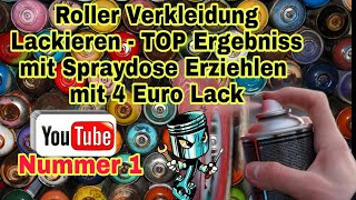 ROLLER VERKLEIDUNG LACKIEREN  TOP ERGEBNISS MIT DER SPRAYDOSE ERZIELEN MIT 4 EURO LACK [upl. by Elwaine520]