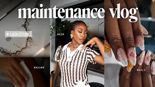 VLOG 1  beauty maintenance hair nails lashes and waxing [upl. by Odlabu917]