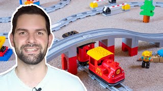 LEGO DUPLO CARGO TRAIN Fun Toy Trains [upl. by Yusem]