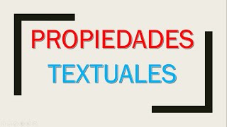 PROPIEDADES TEXTUALES  COHERENCIA  COHESION [upl. by Ahsrav]