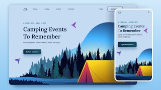 Responsive Website Using HTML CSS amp JavaScript  Camping Website [upl. by Gerianne]