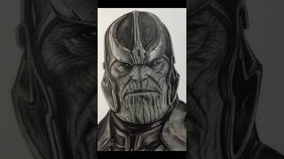 Thanos Graphite Pencil Drawing 🔥  shorts facedrawing thanos [upl. by Nahtad]