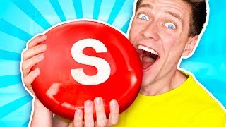 Sourest Giant Candy Challenge DIY Worlds Biggest Skittles Learn How To Prank Sour vs Edible Food [upl. by Bogey]