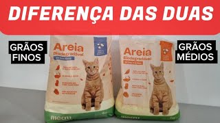 DIFERENÃ‡A DAS AREIAS BIODEGRADÃVEL MEAUGRÃƒOS FINOS E GRÃƒOS MÃ‰DIOS de milhoREVIEW COMPLETO DA AREIA [upl. by Yrehcaz]