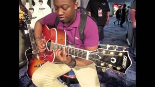 Justin Lynch Discovers the Gretsch Bigsby Rancher at NAMM 2014 [upl. by Faith408]