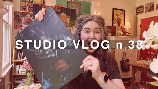 STUDIO VLOG n38 TESTING GIANT A3 MOLESKINE SKETCHBOOK [upl. by Hajar]