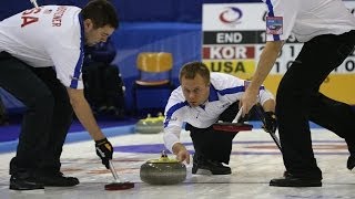 CURLING CZEUSA Olympic Qual 2013  Men Loser 1v2 v 3 [upl. by Dam]