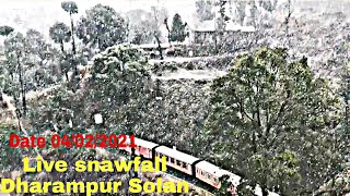 Date 04022021 Live snowfall dagshai Dharampur kasauli Solan Himachal pardesh [upl. by Francklyn]