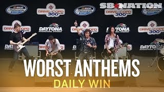 Worst National Anthem Performances  The Daily Win [upl. by Hamnet]