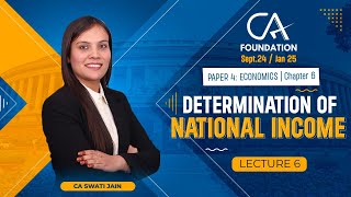 CHAPTER 6  NATIONAL INCOME  CA FOUNDATION  LECTURE 6  BY CA SWATI JAIN [upl. by Nayk]