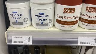 Pounds shop aqueous cream  butter cream only 1 pound each [upl. by Franciska]