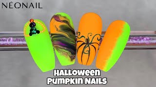 Halloween Pumpkin Nails  Neonail [upl. by Ahsirk736]