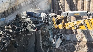 Stuttgart 21 Zu Staub zermahlen 190823  s21 Stuttgart Liebherr cat baustelle [upl. by Sesom]