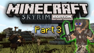 Minecraft SKYRIM EDITION Part 3 Xbox 360 [upl. by Llerruj]