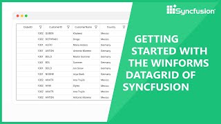 Getting Started with Syncfusion WinForms DataGrid [upl. by Gaut971]