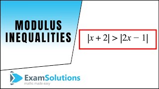 Modulus Inequalities 1  ExamSolutions [upl. by Aikat455]