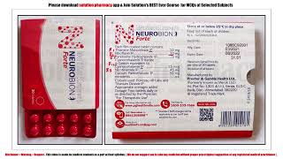 Neurobion Forte Tablet  Neurobion  Vitamin B Complex Tablet  Neurobion Composition  Vitamin B [upl. by Trella]